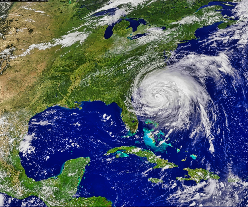 Hurricane Irene Nears Landfall. Irene, the first hurricane of the 2011 Atlantic season, was poised on August 26 to be the first to make landfall Elements of this image furnished by NASA.